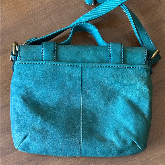 Fossil Turquoise Leather Crossbody Bag - Picture 3 of 11